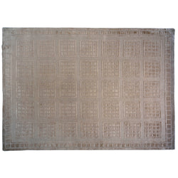 Windowpanes Cut and Loop Tibetan Design Rug