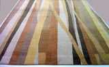 Modern Stripe Tibetan Design Area Rug