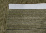 Green, Gold and Beige Stripe Wool Area Rug