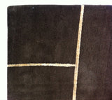 Chocolate Brick  Wool and Silk Rug
