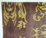 Purple and Gold Floral Area Rug