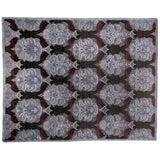 Dark Gray Damask-Look Area Rug