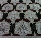 Dark Gray Damask-Look Area Rug