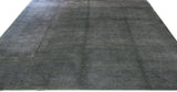 Charcoal Wool and Silk Area Rug