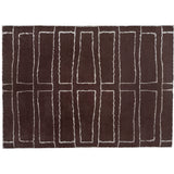 Chocolate and Cream Lines Area Rug