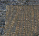 Blue and Brown Jute Area Rug