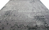 Silver and Lilac Abstract Rug