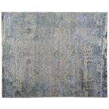 Silver and Beige "Erased" Style Area Rug