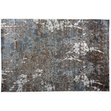 Blue and Taupe Abstract Area Rug
