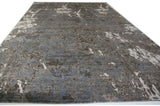 Blue and Taupe Abstract Area Rug