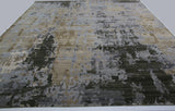 Silver and Tan Abstract Area Rug