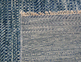 Blue and White Patchwork Look Area Rug
