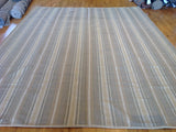 Sand Stripe Indian Wool Dhurrie Rug - 9' x 12'