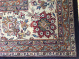 Brown Floral Traditional Style Wool Area Rug