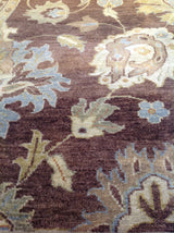 Blue and Brown Indo Oushak Area Rug