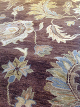 Blue and Brown Indo Oushak Area Rug