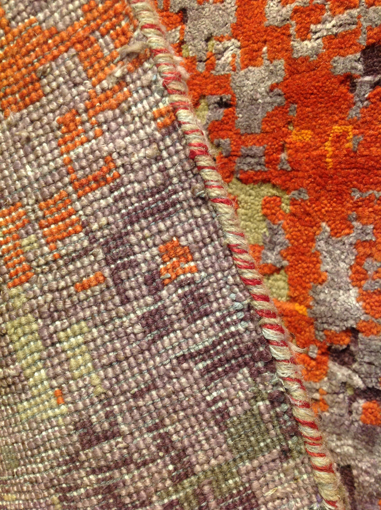 Abstract Rust and Silver Rug Aga John Oriental Rugs