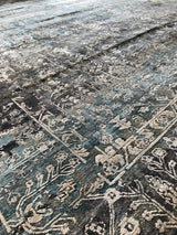 Blue and Gray Abstract Rug