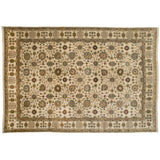 Ivory and Teal Floral Rug