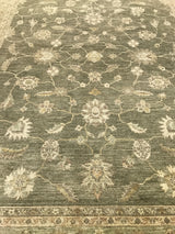 Gray and Ivory Floral Rug