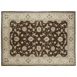 Brown Traditional Style Wool Area Rug