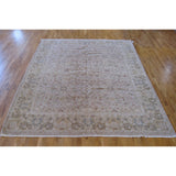 Floral Area Rug with Beige, Green and Gold