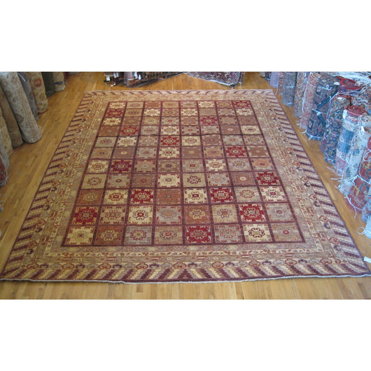 Brown and Red Tiles Rug
