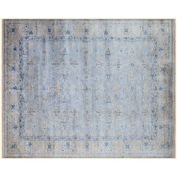 Grey and Beige Traditional Area Rug