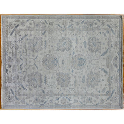Blue and Grey Floral Area Rug