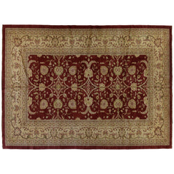 Red and Gold  Floral Rug
