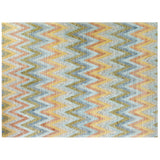 Chevron Pattern Tweed Collection Rug in Natural Gold