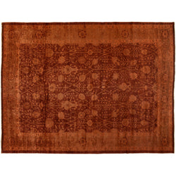 Red and Orange Silky Wool Rug