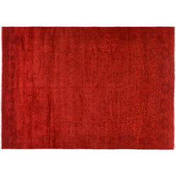 Red Silky Wool Rug