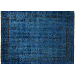 Royal Blue Silky Wool Rug