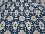 Traditional  Tabriz Design Rug in Blue and Beige
