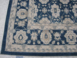 Traditional  Tabriz Design Rug in Blue and Beige