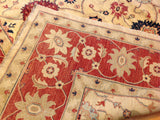 Traditional Rug with Red Border