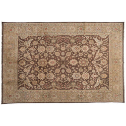 Traditional Pakistani Rug in Brown and Beige