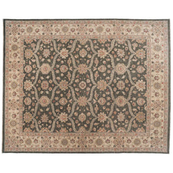 Traditional Pakistani Rug with Interlocking Floral Design