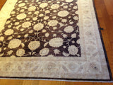 Traditional Pakistani Brown Floral Area Rug