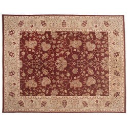 Traditional Pakistani Flowers and Vines Wool Rug