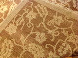 Traditional Pakistani Rust with Beige Floral Area Rug