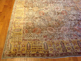 Gold and Brown Traditional Pakistani Area Rug