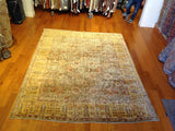 Gold and Brown Traditional Pakistani Area Rug