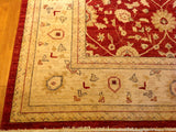 Red and Beige Traditional Pakistani Area Rug