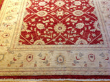 Red and Beige Traditional Pakistani Area Rug