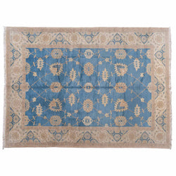 Camel and Blue Egyptian Traditional Area Rug
