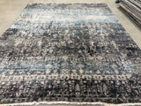 Blue and Gray Abstract Rug
