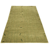 Tibetan Style Gold Botanical Hand-Knotted Area Rug