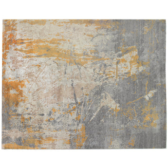 Silver Abstract Area Rug
